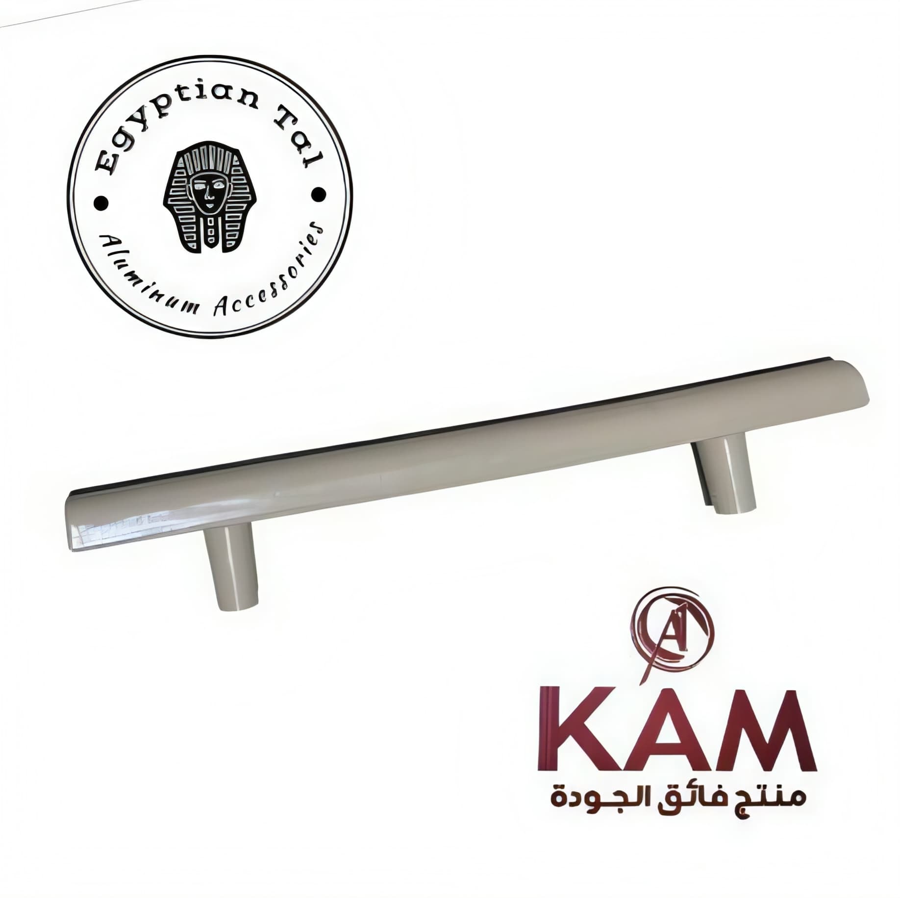 صورة: مقبض ماسورة ١٢٨مم رصاصي فاتح